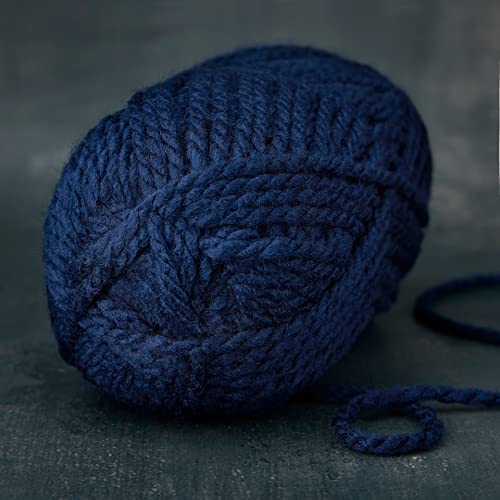Loops & Threads Charisma Yarn - Multicolor Yarn for Knitting, Crochet, Weaving, Arts & Crafts - Dark Blue, Bulk 6 Pack - color: Dark Blue