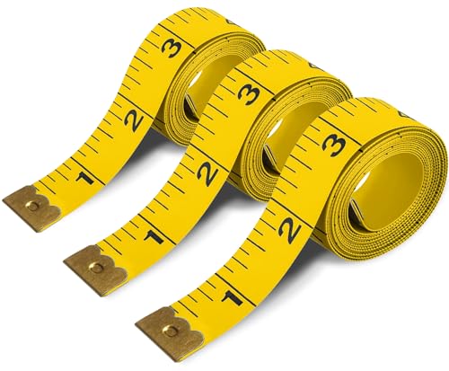 Tape Measure Soft Seamstress Cloth Tailor Body Measuring Tape for Sewing | Fabric Body Measuring Tape Yellow Tape Measure Seamstress Tape Measurement 60-inch Craft Vinyl Tailor Ruler for Weight Loss
