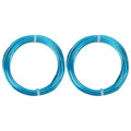2 Rolls Aluminum Craft Wire, 10 Gauge (2.5mm) Flexible Metal Wire for Jewelry Making, 32.8 Ft (16.4 Ft/Roll) Bendable Armature Wire for Bonsai, Sculpting and DIY Crafts [Aqua Blue] - size: 10Gauge 16.4Ft Each, style: Aqua Blue