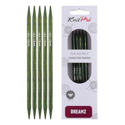 KnitPro Dreamz Double Pointed Needles 8" (20cm) | US Size 9 (5.5mm) - size: US 9 (5.50mm)