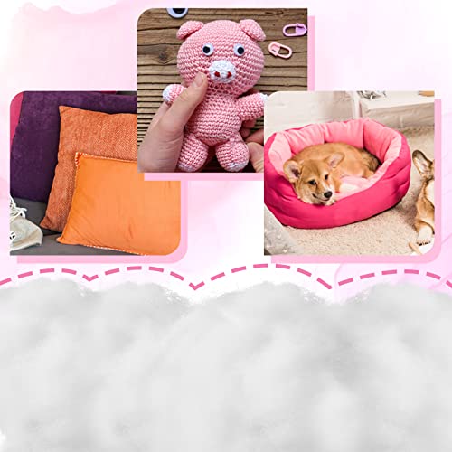 Woanger 2.2pound/ 35oz Polyester Polyfill Stuffing for Stuffed Animals Pillow Cushions Soft Cotton Poly Fiberfill Stuffing High Resilience Fiber for Couch Making Fluff Crafts Home Decors - size: 2.2 Pound/ 35oz