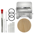 Posyra Darning Loom Kit, Small Knit Patch Maker Tool for DIY Visible Mending of Jeans, Socks & Sweaters, Needle Weaving Sewing Craft Set for Beginners Adults(14 Hooks) - size: 14 Hooks