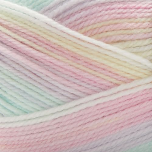 Loops & Threads Baby Cuddles Yarn - Yarn for Knitting, Crochet, Weaving, and Arts & Crafts - Multi, Acrylic, Polyamide, 4 oz - color: Cuddly