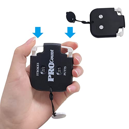 SEACLOUD 2PCS Mini Golf Tally Counter Clicker Turning Technology up to 99 Score Stroke Counter Strike up for Golf Game - style: B2+W1