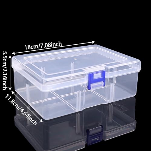 1PCS Plastic Boxes Clear Rectangular Organizer Case Hardware Tool Jewelry Container Packaging Beads Storage Box,18 * 11.8 * 5.5cm