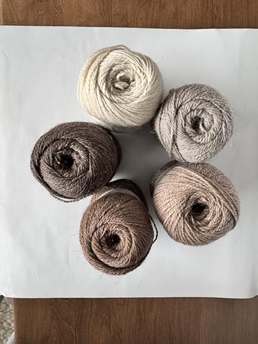 Alpaca Yarn Blend Set of 2 skeins, 2-ply Super Soft Yarn for Hand Knitting and Crocheting (2 Skein with ABT. 200 gr / 7,55 Oz) (Gray) - color: light gray