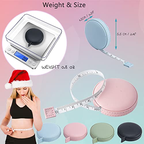 Tape Measure, 4 Pack Soft Measuring Tape Body Waist Tailor Sewing Craft Cloth Fabric Measurement Digital Tape Premium Pocket Measuring Tool Dual Sided Tape Measure Body - color: Multicolored