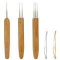 5 Pieces Dreadlock Crochet Hooks for Hair, Loc Needle Interlocking Tool for Braid Craft (0.5mm) - size: 0.5mm