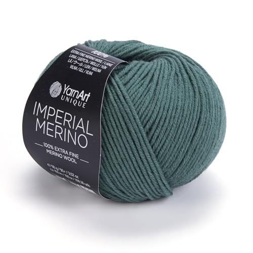 YarnArt Unique Imperial Merino Yarn - 100% Extra Fine Merino Wool, Luxurious Soft Yarn for Knitting, Crocheting, Baby Clothes, Scarves, Sweaters, 1.76 oz/50g, 109 yds (3333) - color: 3333