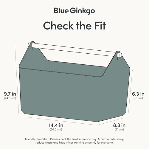 BLUE GINKGO Storage Basket, Large 10.5L, Green, Made in Korea | Portable. Spacious Storage Bin. Everyday Organization. - color: GREEN, size: Large