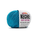 Keche Baby Cotton, 60% Cotton 40% Acrylic Yarn, Soft Cotton Yarn for Crochet and Knitting, Amigurumi Yarn 1 Skein/Ball 1.76 Oz (50g) / 180 Yrds (165m) -Blue - color: BLUE, size: 1 SKEIN