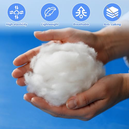 Bupete 2.6lb/41.6oz Polyfill Stuffing, (1.8oz~4.18lb) Pillow Stuffing | Pillow Filling Stuffing for Couch Pillows, Stuffing for Pillows, Fiber Filling Stuffing, Polyester Fiberfill Stuffing - color: White 41.6oz