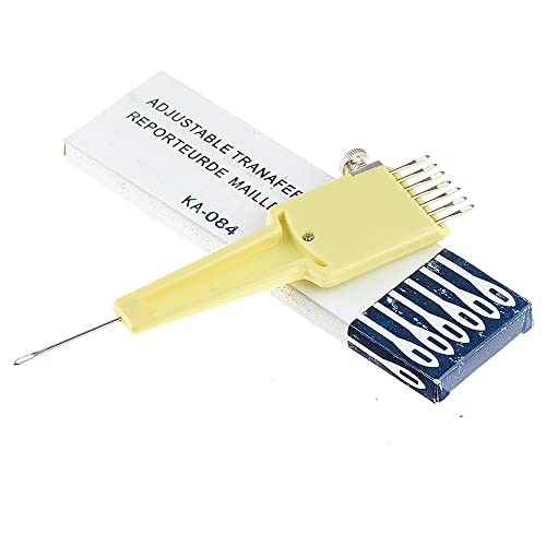Mollytek Knitting Machine Transfer Tool Comb 1x7 Needles Adjustable Transfer Tool for 4.5mm/9mm Knitting Machine Accessories Supplies Replacement Parts