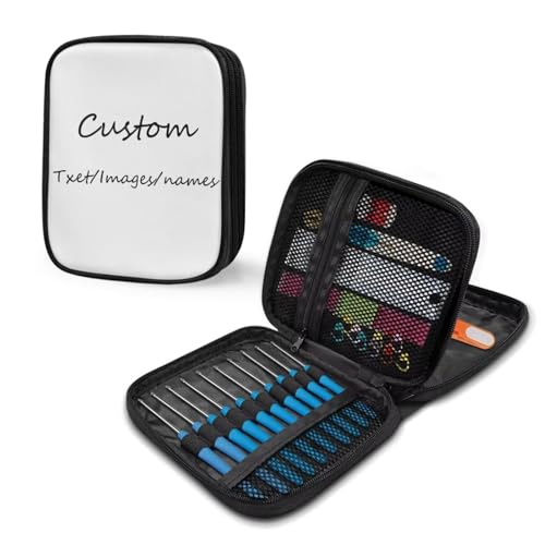 Personalized Crochet Hook Case Custom Crochet Organizers and Storage for Travel - color: Custom