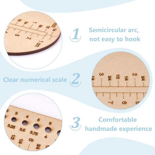 BENECREAT MDF Crochet Ruler, 12.2x2.7 inch Stocking Knitting Molds Hand Knit Sock Form for Socks, Knitwear, Knitwear, 3mm Thick