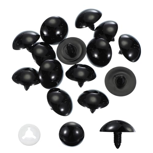 PATIKIL 35mm Black Safety Eyes, 40 Pcs Plastic Craft Eyes with Washers for Stuffed Animals, Dolls, DIY Craft Making - size: 35mm