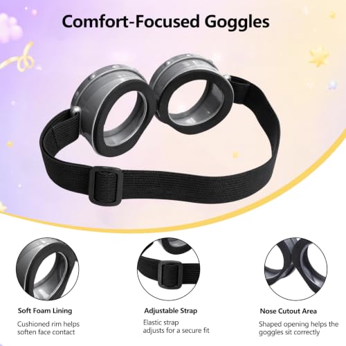 Cartoon Character Costume Accessory Kit Adult Men Women Halloween Costumes | Funny Easy Halloween Costumes Accessories Beanie Hat Goggles Gloves Banana Keychain for Birthday Themed Party Dress Up Set - color: Purple - 4pcs