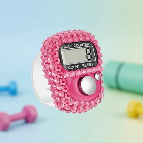 4Pcs Electronic Tally Counter with Display, Resettable Portable Electronic Finger Counter for Golf, Track and Field, Lap Counting - color: Pink