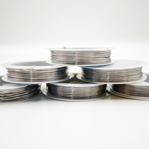 INSPIRELLE 304 Stainless Steel Craft Wire Mixed Sizes Bendable Metal Wire | 6 Packs for Jewelry Craft Making for Beginner Practice