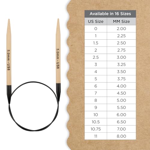 Knitter’s Pride Bamboo Luxe Fixed Circular Needle 24""(60cm) - US 8(5mm) - size: 5.00mm
