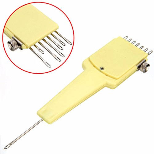 Mollytek Knitting Machine Transfer Tool Comb 1x7 Needles Adjustable Transfer Tool for 4.5mm/9mm Knitting Machine Accessories Supplies Replacement Parts