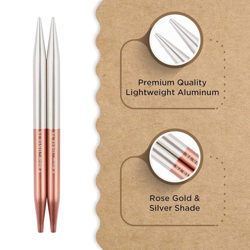 Knitter’s Pride Rosemist Interchangeable Needle 4""(10cm) -US 10.75(7mm) - size: 7.00mm