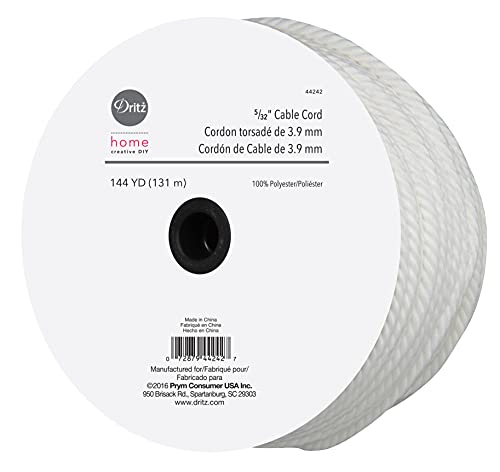 Dritz 144-Yard Cable Cord, 5/32-Inch, White