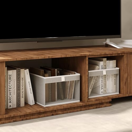 Linen Closet Organizers and Storage, Closet Storage Bins Basket Organizer, Foldable Organization Baskets with Mesh Window for Clothes Towels and Toys, 14.5" x 14.5" x 10.25", Gray, 4 pack - color: Gray-4Pack, size: 14 ½"L x 14 ½"W x 10 ¼"H
