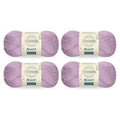 Troyarn Desert Giza Cotton (4- Skeins Pack) 100% Mercerized Giza Cotton Yarn Super Fino Worsted Weight #1 Soft Knitting and Crochet Yarn (4 x 1.76 oz) / (4 x 137 Yds) (11072 - Lilac) - color: 11072, size: 4 Skein