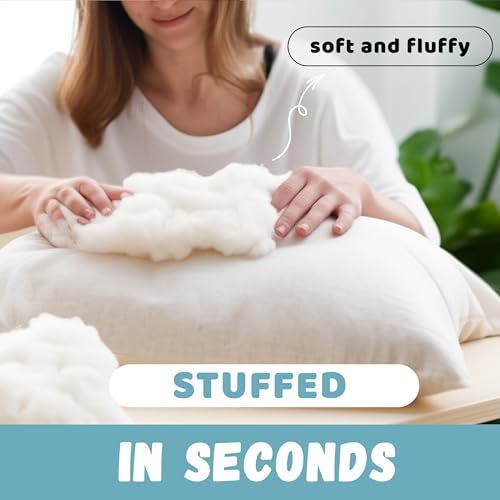 Fluffy Cotton Stuffing 1 lb, Soft Fill for Crafts, Pillows & Toys | Soft cotton stuffing 1 lb ideal for pillows, plush toys, cushions, sewing projects, crafts and DIY home décor creations.