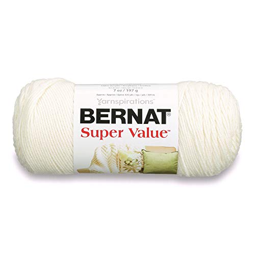 Bernat Super Value Yarn, 7 oz, Gauge 4 Medium Worsted, Natural