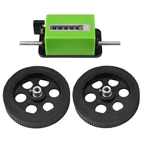 Rolling Meter Counter Digital Rolling Wheel 6 Digit Digital Length Counter for Measuring Textiles, Prints, Faux Leather, with Counter Range: 0-99999.9 Metres