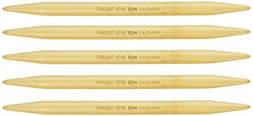 Clover Takumi 7-Inch Double Point, Size 15 - size: US 15 (10mm), 7 Inches