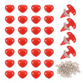 MECCANIXITY 50set 10mm Large Plastic Triangle Safety Noses Red with Washer for Crochet Stuffed Animal Doll Craft Puppet Plush Toy Bear - color: Red, size: 10mm
