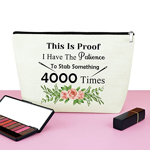 Mxrymvu Cross Stitch Project Gifts Makeup Bag Sewing Gift Cosmetic Bag for Mom Grandma Aunt Sister Daughter Quilter Cross Stitch Supplies Birthday Christmas Thanksgiving Unique Present Travel Pouch