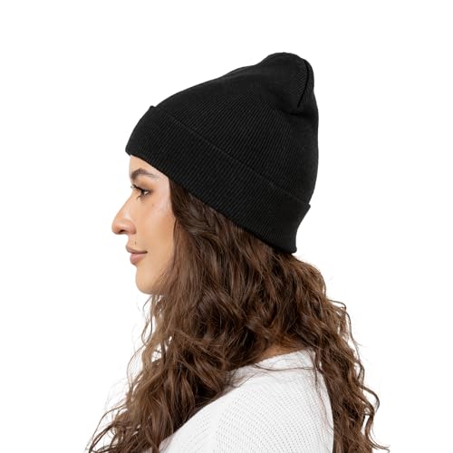 12 Pack Winter Beanies & Gloves Set, Stretchy Knit Unisex Men Women Toboggan Skull Cap - color: Black, Navy, & Gray