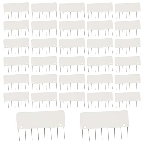 LAMXD 8 Pins Knit Blocking Pins Kit,Knit Blocking Combs – 32 Combs for Blocking Knitting, Crochet, Lace or Needlework Projects – for use with Blocking Mats for Knitting Mat… - size: 32 Combs 8 pins