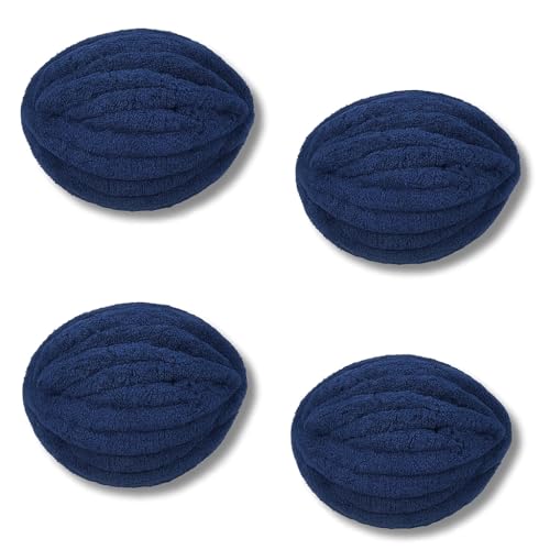 Chunky Yarn No7 Thick Yarn, (Dark Blue, Pack of 4) - color: Dark Blue