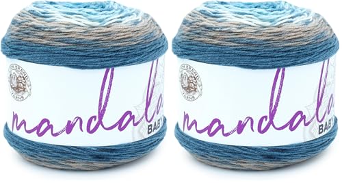 (1 Skein) Lion Brand Yarn Mandala Baby Yarn, Wishing Well (Pack of 2) - color: Wishing Well, size: 2 Pack