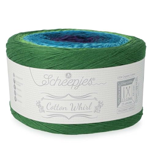 Scheepjes Cotton Whirl 1000m - 730 Berry Breeze Gradient Cotton Yarn - color: Berry Breeze