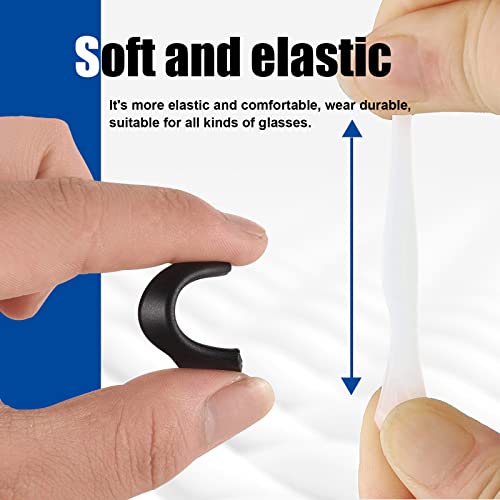 SMARTTOP Eyeglass Ear Grip - 18 Pairs Soft Comfortable Anti-slip Holder, Silicone Ear Hook, Eye glass Temple Tips Sleeve Retainer for Sports Glasses, Sunglasses Presbyopia Reading Glasses - color: Us-s-22a-4c
