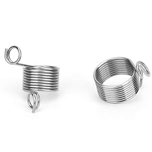 Ymiko Cat Knitting Rings for Yarn Strands – Stainless Steel Crochet Finger Tension Regulator with Double Thimble Design for Knitters and Crocheters