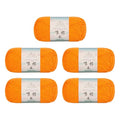 Susan's Family Combed Cotton 4 ply Yarn 5x50g-5Packs-30#Zinnia | 5skein pack balance 60cotton40acrylic blend Fingering Yarn Soft breathable durable crochet and knit baby blanket cardigan toy - color: 30#Zinnia