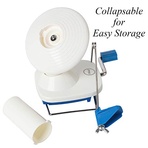 Olikraft Yarn Winder and Yarn Swift Set and Crochet Bag Organizer – Hand-Operated Yarn Ball Winder with Skein Holder and Water-Resistant Yarn Storage Bag for Crocheting & Knitting Supplies