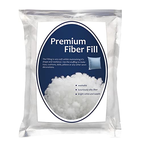 950g/33.5oz Polyester Fiber Fill, Premium Fiber Fill Stuffings, Fluff Stuffing High Resilience Fills Fibers for Stuffed Animal Crafts, Pillow Stuffing, Cushions Stuffing