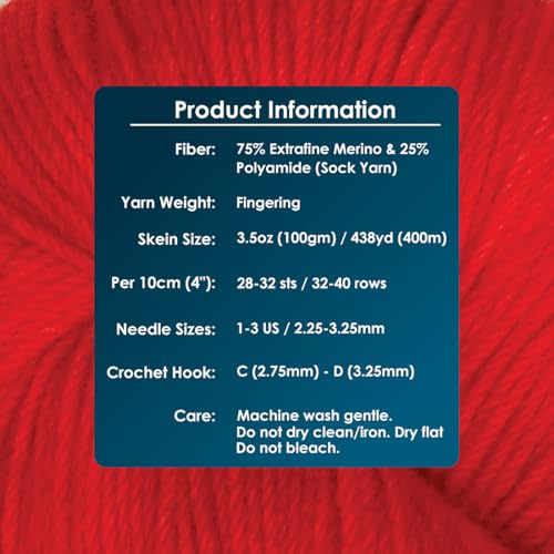 KnitPro Symfonie Fingering Weight Merino Wool Yarn 100g, Berry Bowl | 75% Extrafine Merino & 25% Polyamide, 438yds, OEKO-TEX Certified, Superwash, Colorfast, #1 Yarn Skein for Knitting & Crochet - color: Berry Bowl
