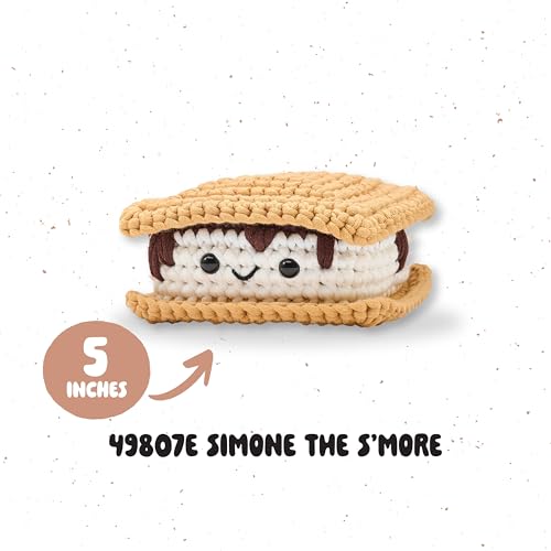 Bucilla, Complete Crochet Kit, Simone the S'More, 5" - color: Simone the S'more