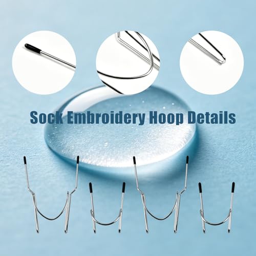 4PCS Easy Sock Aids Hooping Station Replacement for Embroidery Machine 2*Adults and 2*Kids - style: 4PC*Silver