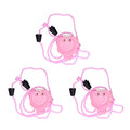 Knitting Stitch Counter, Portable Mini Row Counter Pink Pendant Design for Crochet Knitting Enthusiasts to Improve Efficiency Plastic 4.8cm Length 4cm Width 3Pcs