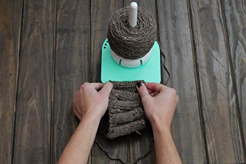 Yarn Dispenser by Yarn Valet – Non-Slip Base with Built-in Holder for Markers, Pattern and 4” Gauge Ruler